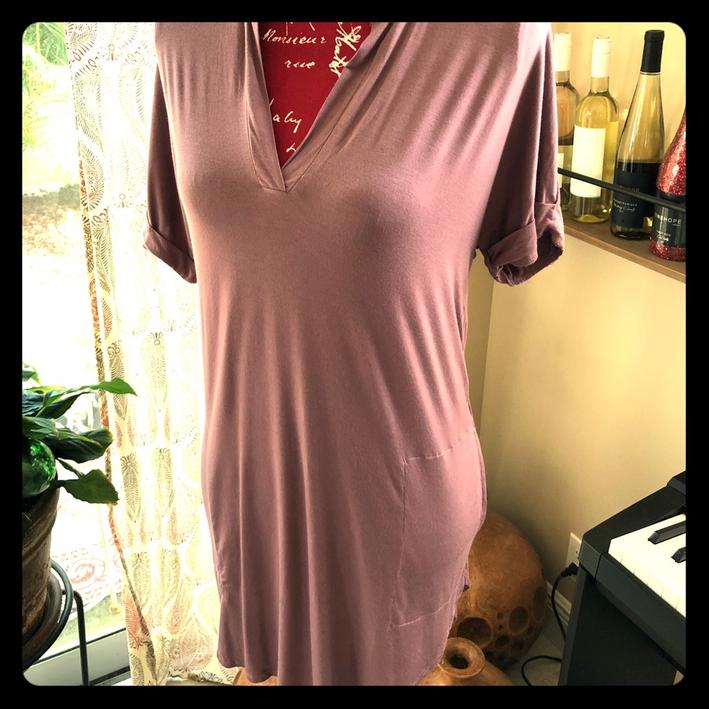 Mauve Tunic top WITH POCKETS!!